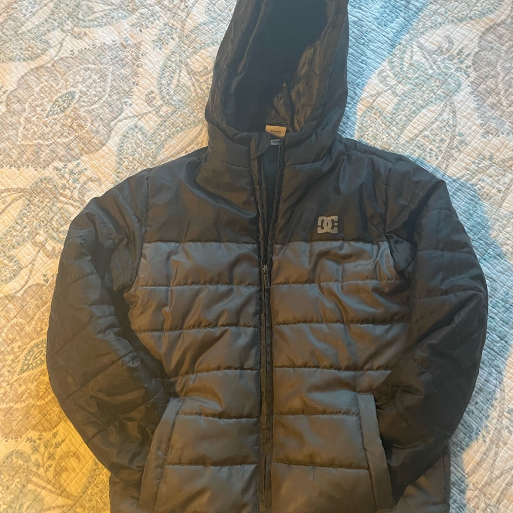 Black and Grey DC jacket. Size 10-12 youth